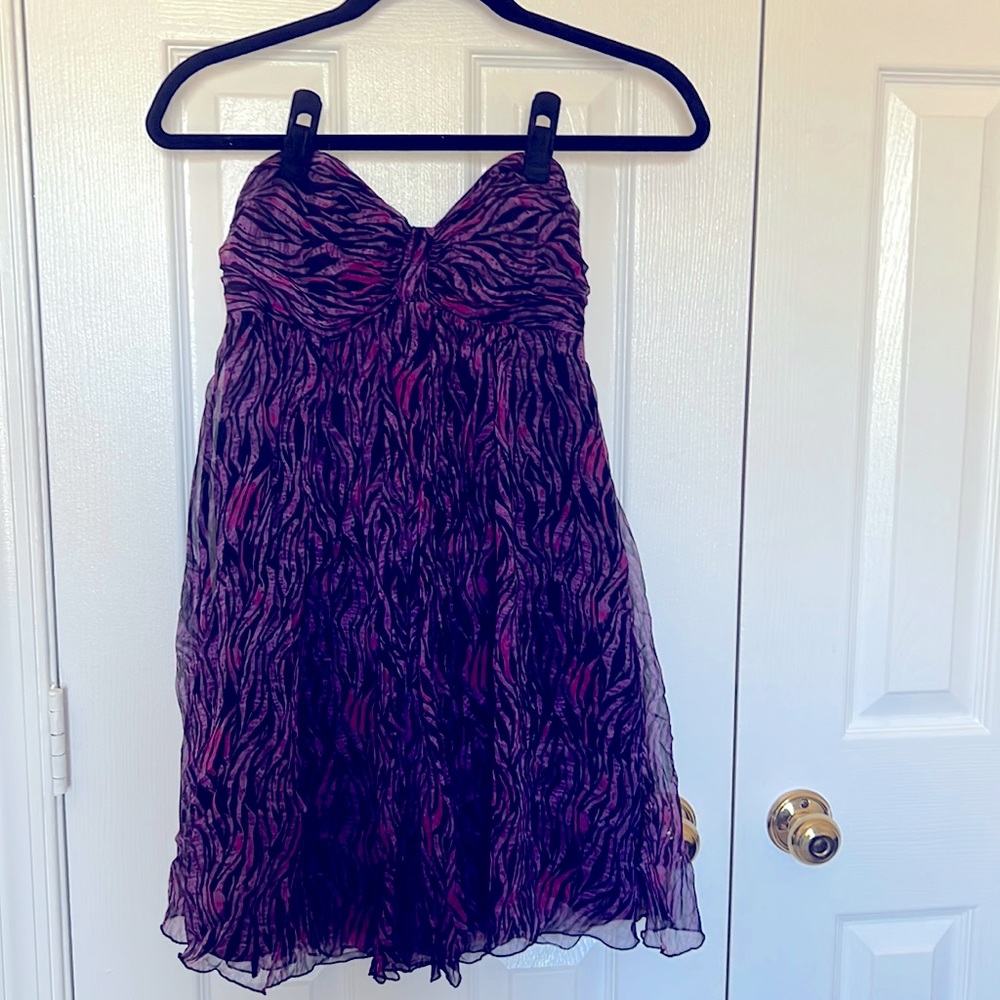 Express Purple strapless dress